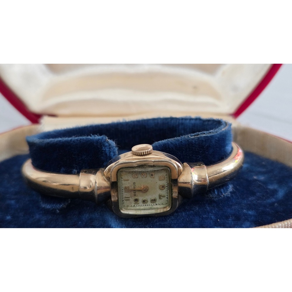 Benrus Embraceable Vintage Bangle Watch 10K RGP Gold Filled w Box 739301 - Picture 3 of 11